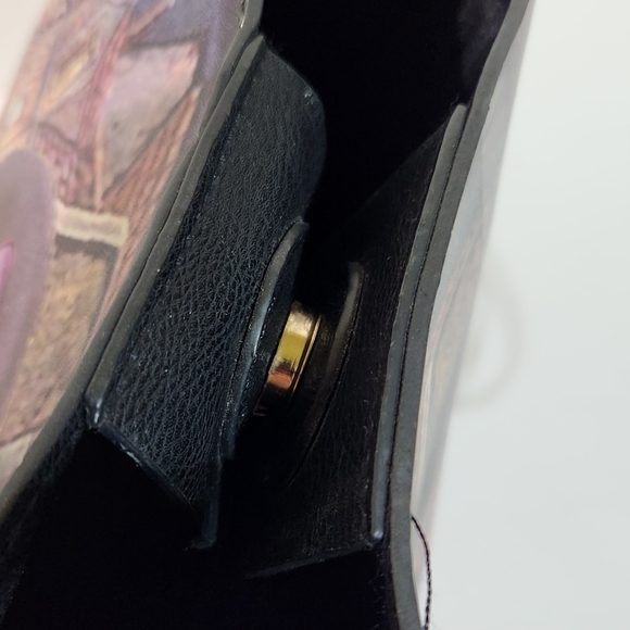 Michael Michelle Large Coated Canvas Printed French Market Scene Tote Bag - Picture 4 of 13